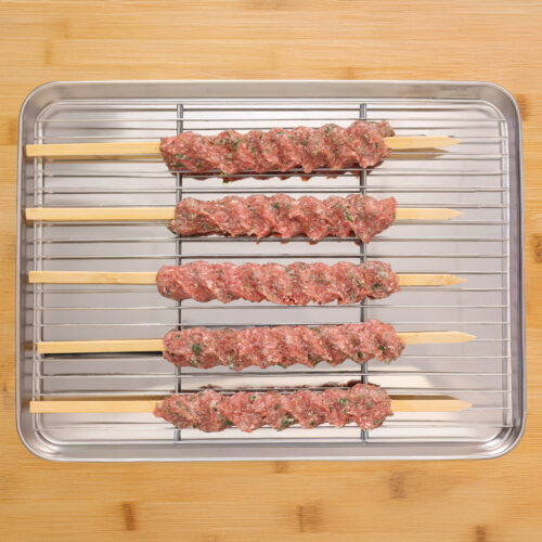 Lamb kafta skewers